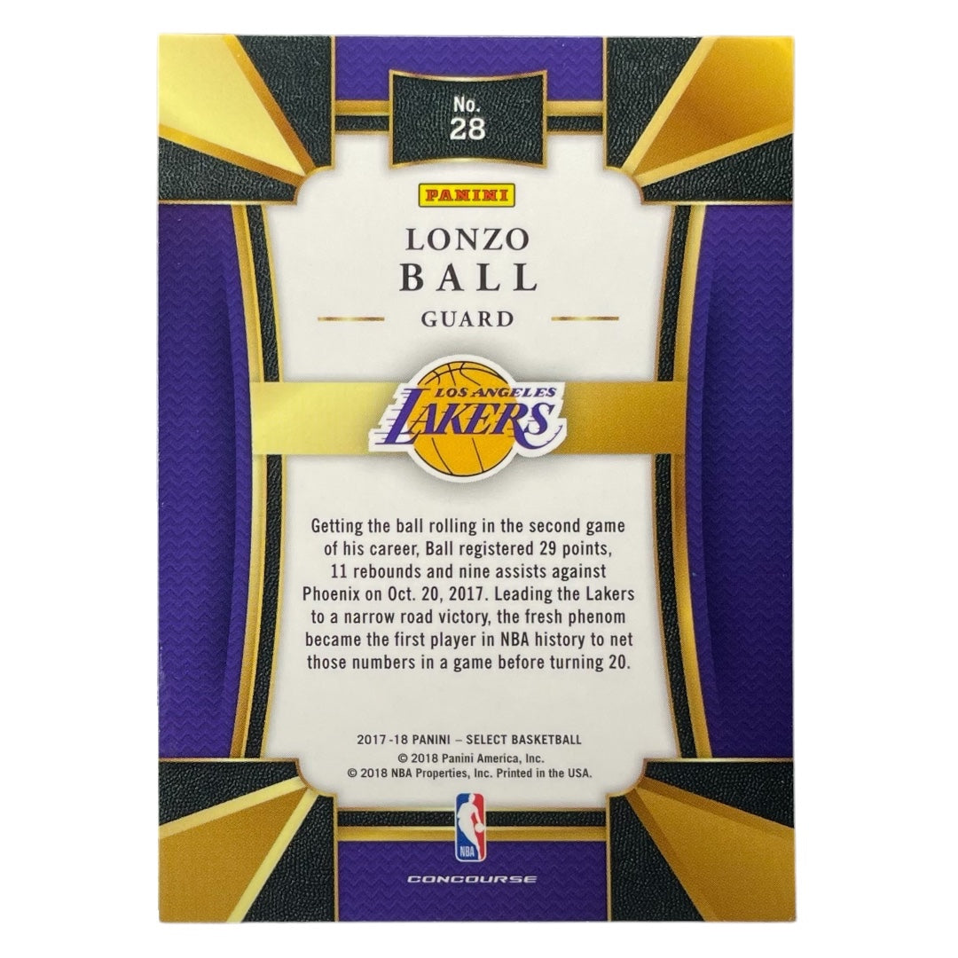 PANINI NBAカード SELECT LONZO BALL LOS ANGELES LAKERS #28 中古 IT2