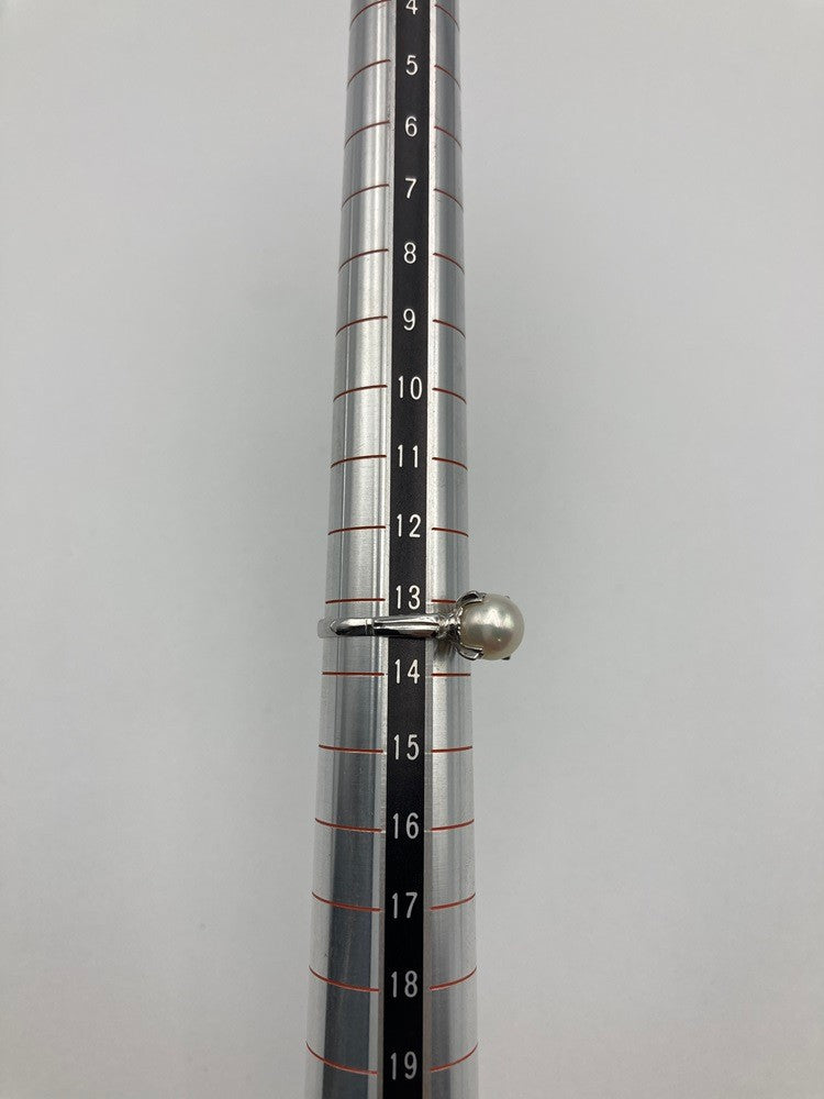 K14WG 6.5~7.0mmパール リング 約13号 中古 D4