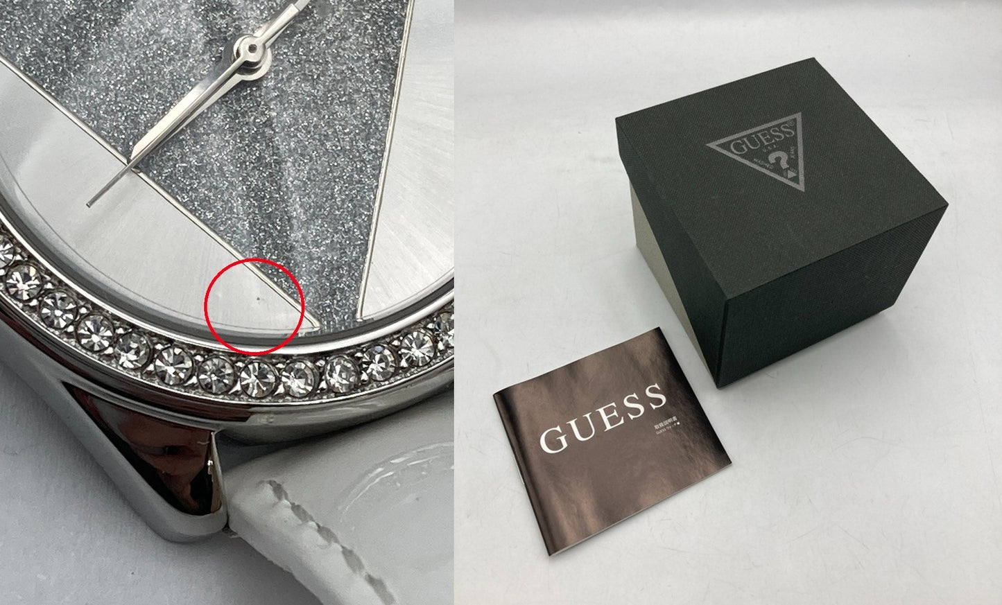 GUESS ゲス tri glitz クオーツ アナログ腕時計 W0884L2 レディース 中古 D4