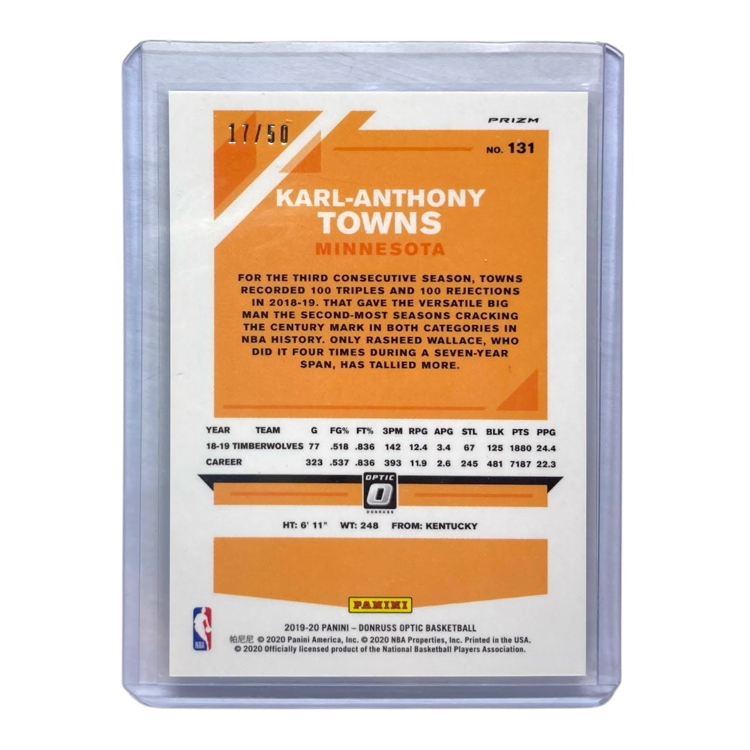 PANINI NBAカード DONRUSS OPTIC PRIZM KARL-ANTHONY TOWNS MINNESOTA TIMBERWOLVES /50 #131 中古 IT2