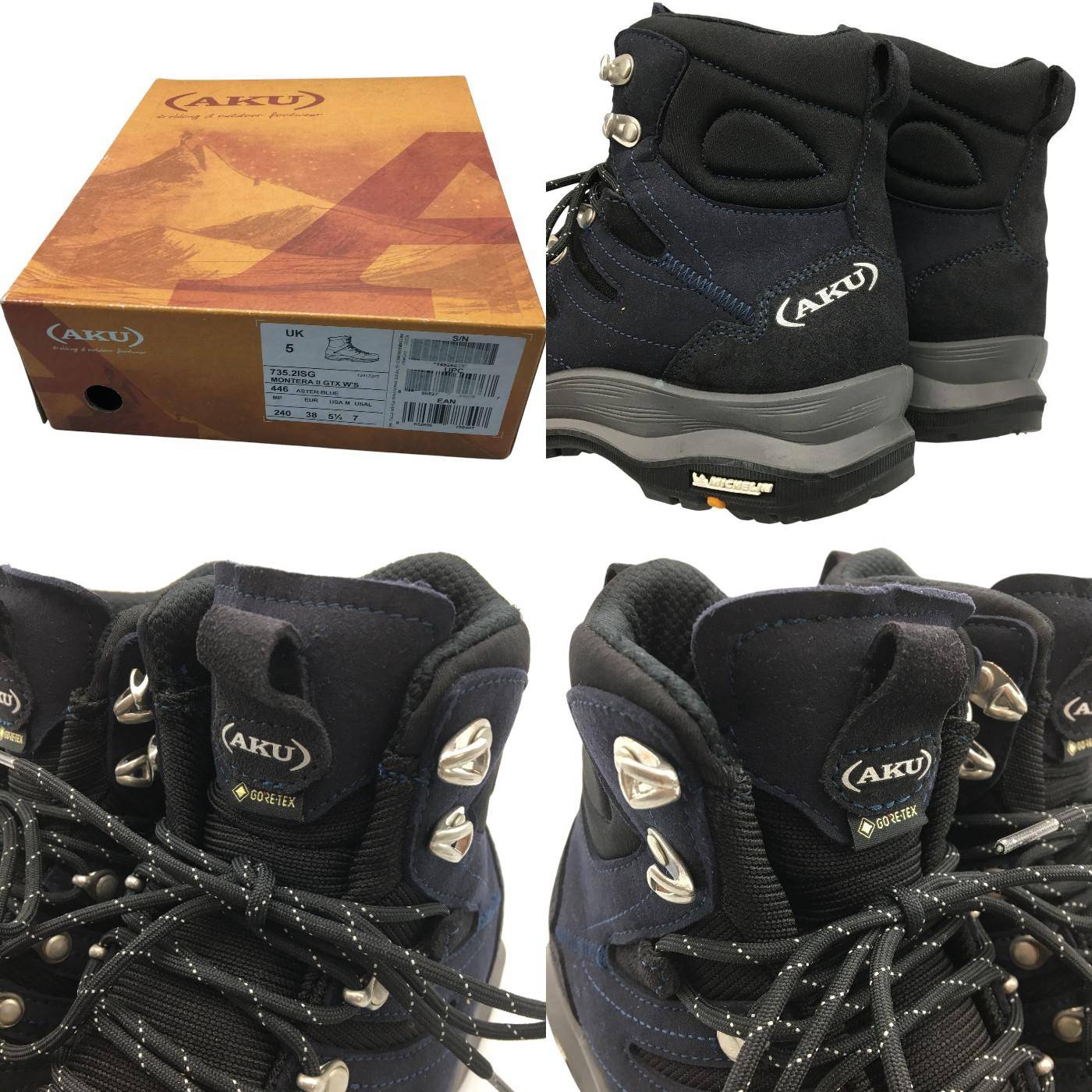 AKU(アク) MONTERA モンテラ II GTX W's 735.21SG 446 US5/24cm 中古 Y4