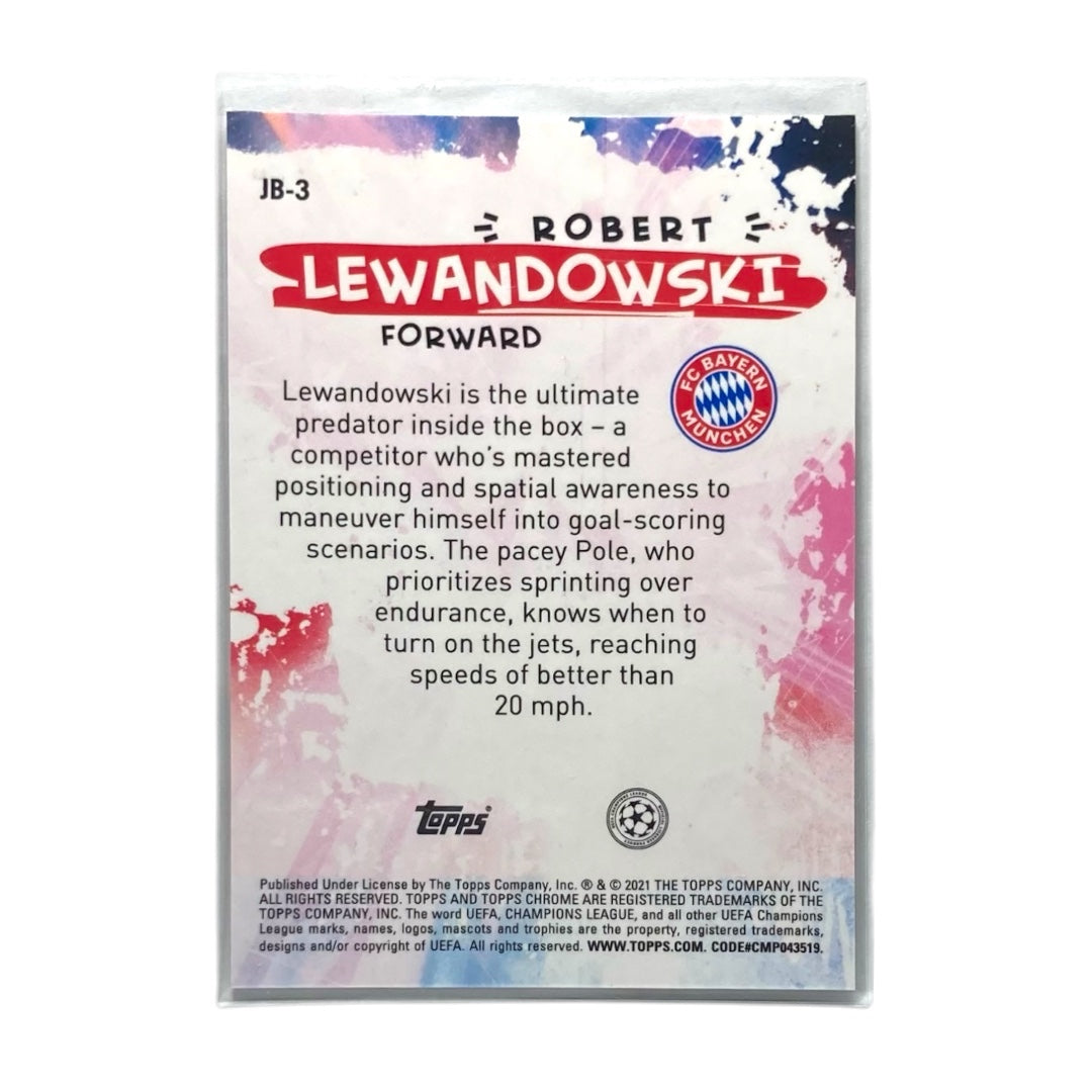 TOPPS サッカーカード CHROME JOGA BONITE ROBERT LEWANDOWSKI BAYERN MUNCHEN #JB-3 中古 IT2