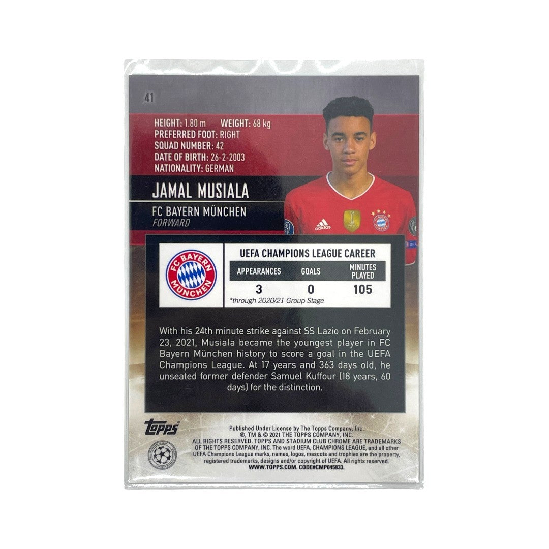 TOPPS サッカーカード STADIUM CLUB CHROME JAMAL MUSIALA BAYERN MUNCHEN #41 中古 IT1