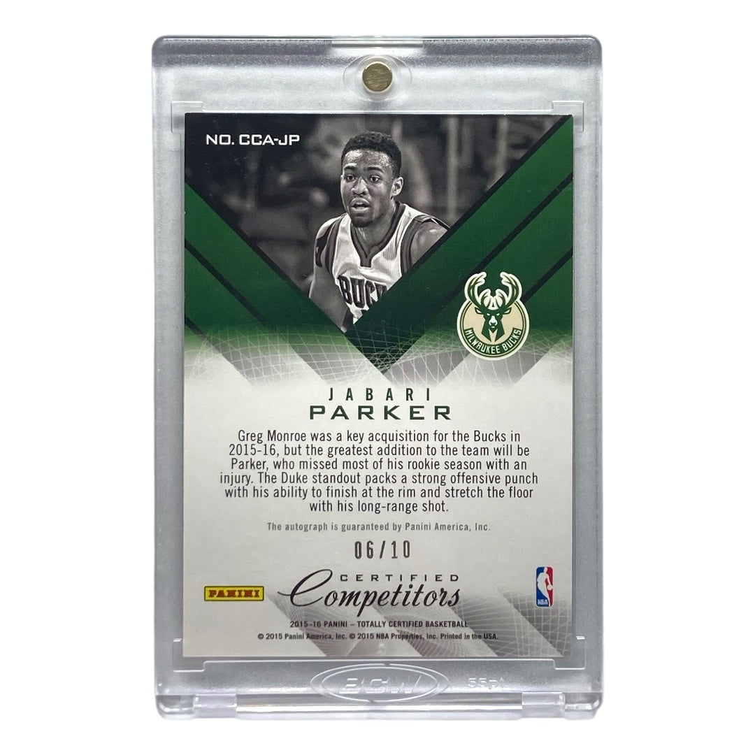 PANINI NBAカード TOTALLY CERTIFIED JABARI PARKER BUCKS 06/10 #CCA-JP 中古 IT2
