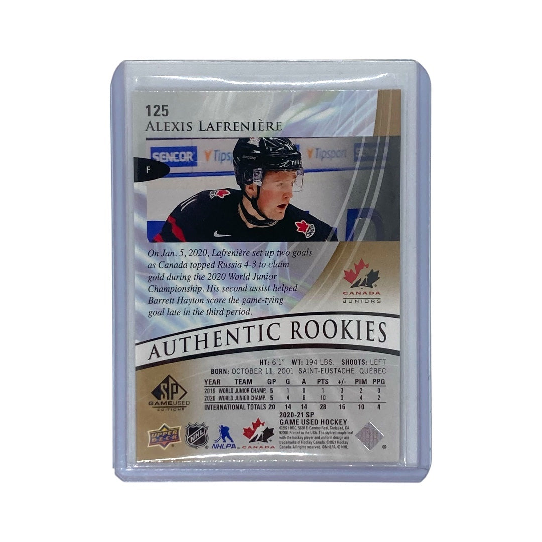 UPPER DECK NHLカード SP GAME USED ALEXIS LAFRENIERE CANADA JUNIORS 082/299 #125 中古 IT2