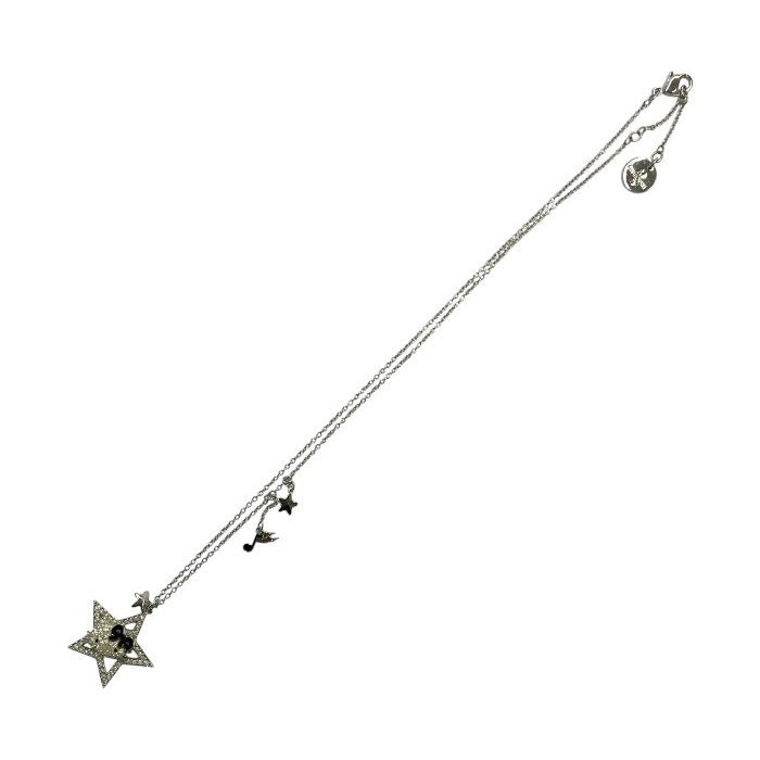 SWAROVSKI スワロフスキー ハローキティ ネックレス レディース 星形 スター Hello Kitty ペンダント シルバーカラー 中古 T1