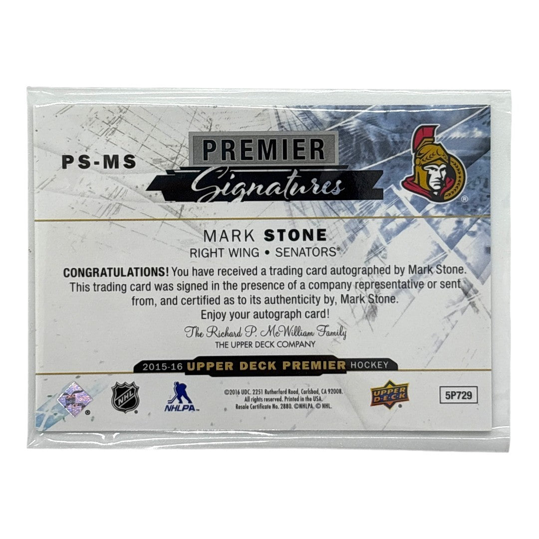 UPPER DECK NHLカード PREMIER MARK STONE SENATORS #PS-MS 中古 IT1