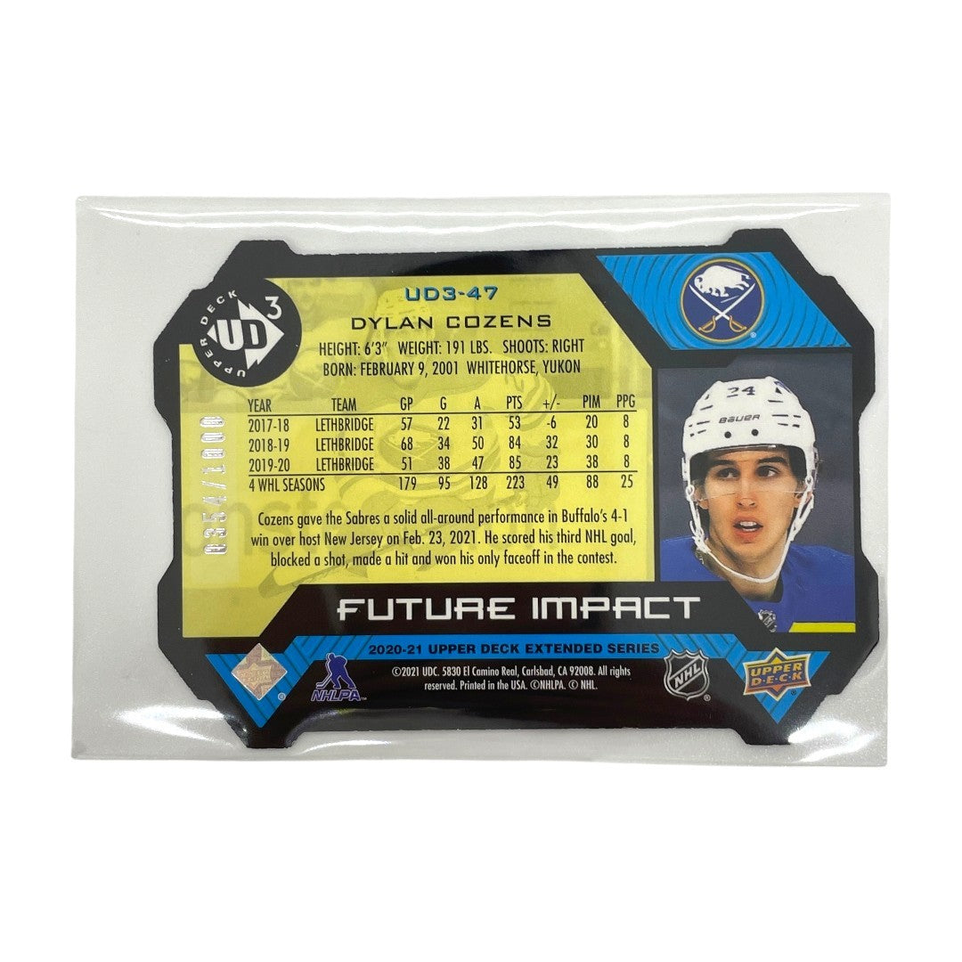 UPPER DECK NHLカード EXTENDED SERIES DYLAN COZENS BUFFALO SABRES 0354/1000 #UD3-47 中古 IT1