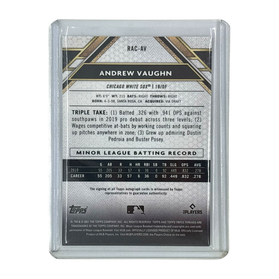 TOPPS MLBカード TRIPLE THREADS ANDREW VAUGHN CHICAGO WHITE SOX 021/199 #RAC-AV 中古 IT1