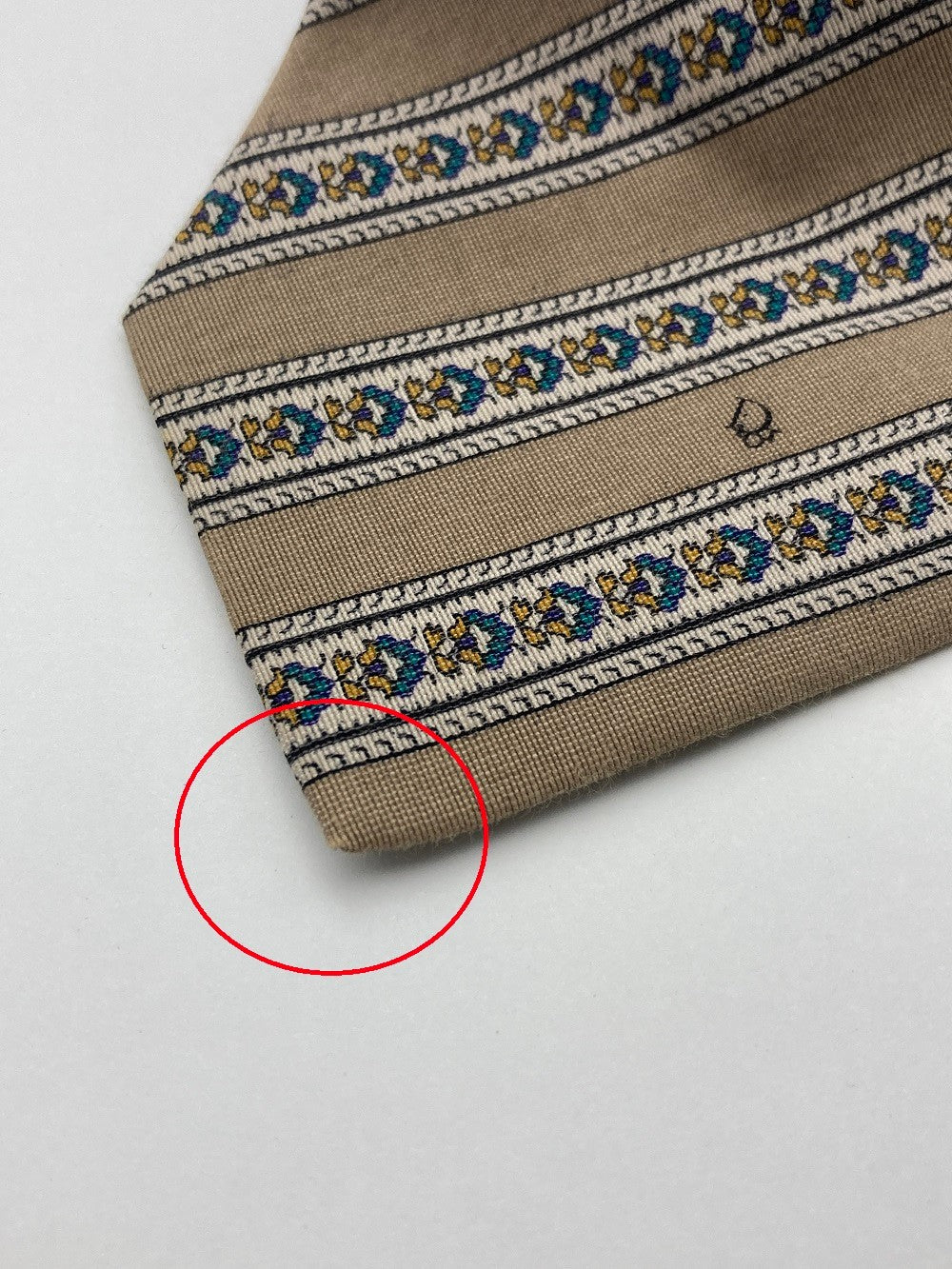 Christian Dior MONSIEUR クリスチャンディオール ムッシュ ネクタイ レジメンタル シルク混 中古 D4