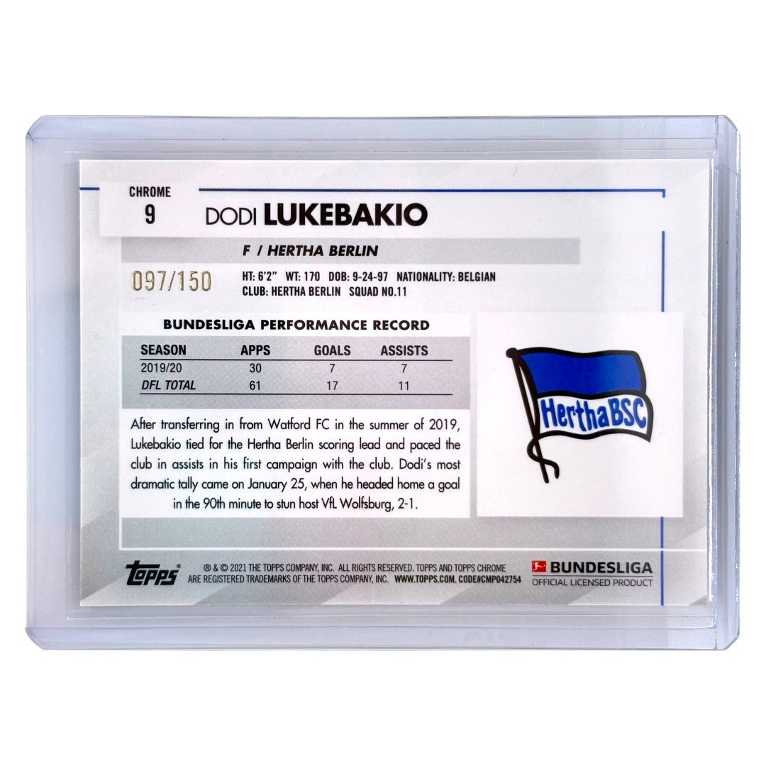 TOPPS サッカーカード CHROME DODI LUKEBAKIO HERTHA BERLIN /150 #9 中古 IT1