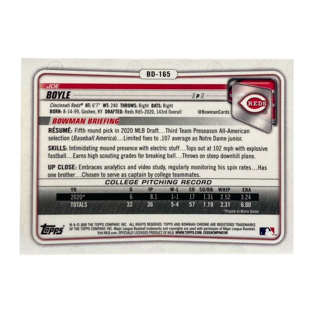 TOPPS MLBカード BOWMAN CHROME JOE BOYLE REDS 09/50 #BD-165 中古 IT2