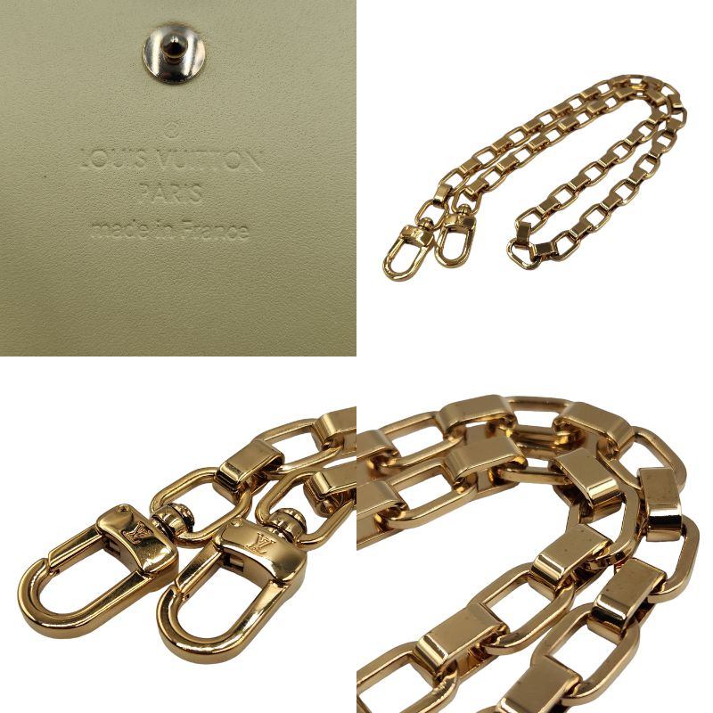 LOUIS VUITTON ルイヴィトン ヴェルニ ポルトフォイユ サラチェーン 長財布 レディース チェーンウォレット シトリン M90149 中古 T1