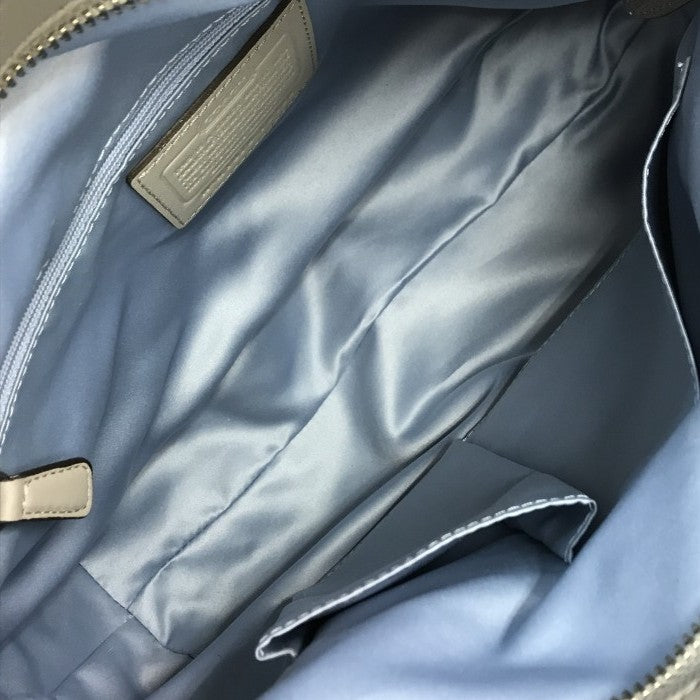 COACH コーチ シグネチャー ショルダーバッグ レディース レザー ハンドバッグ グレー 16408 中古 T1