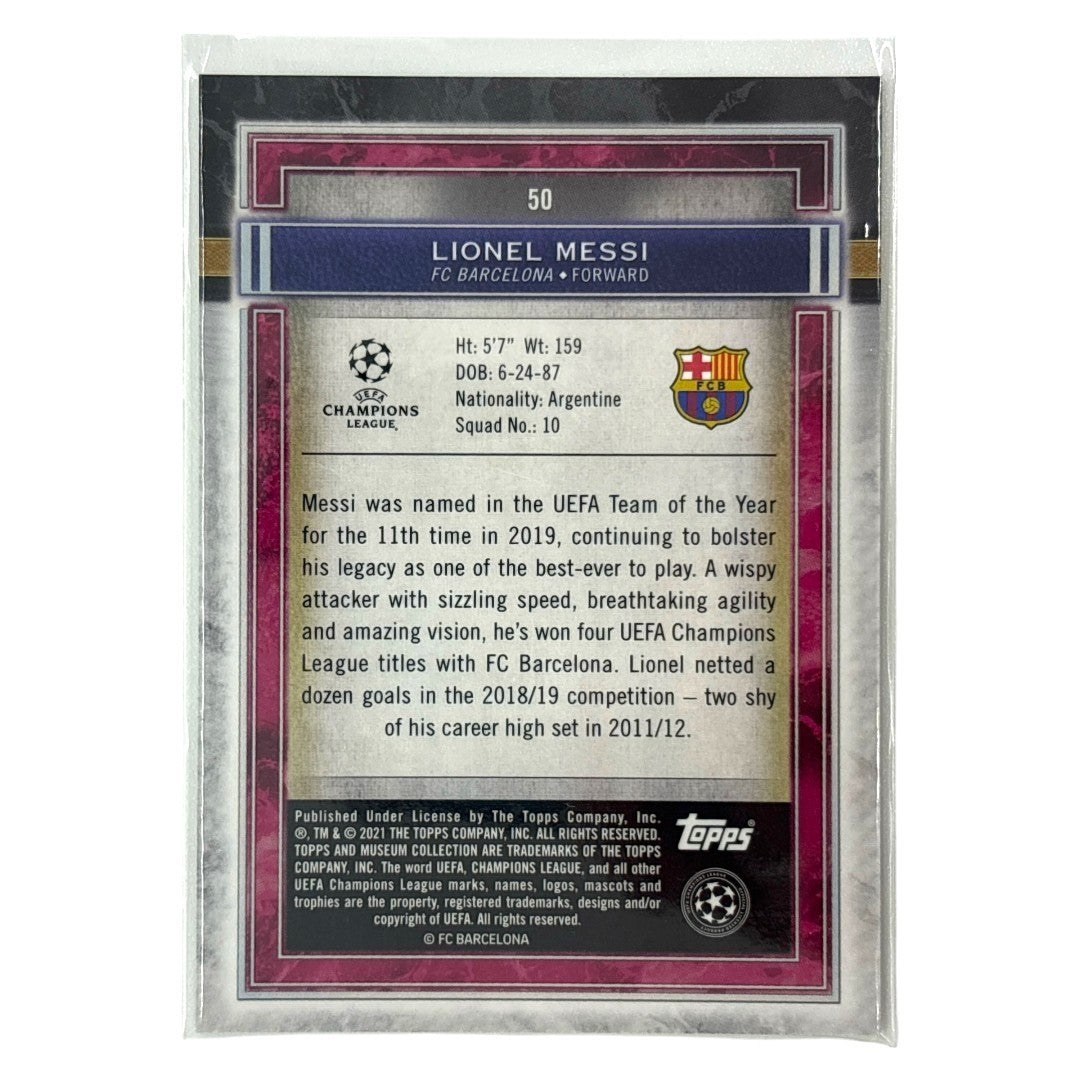 TOPPS サッカーカード MUSEUM COLLECTION LIONEL MESSI BARCELONA #50 中古 IT1