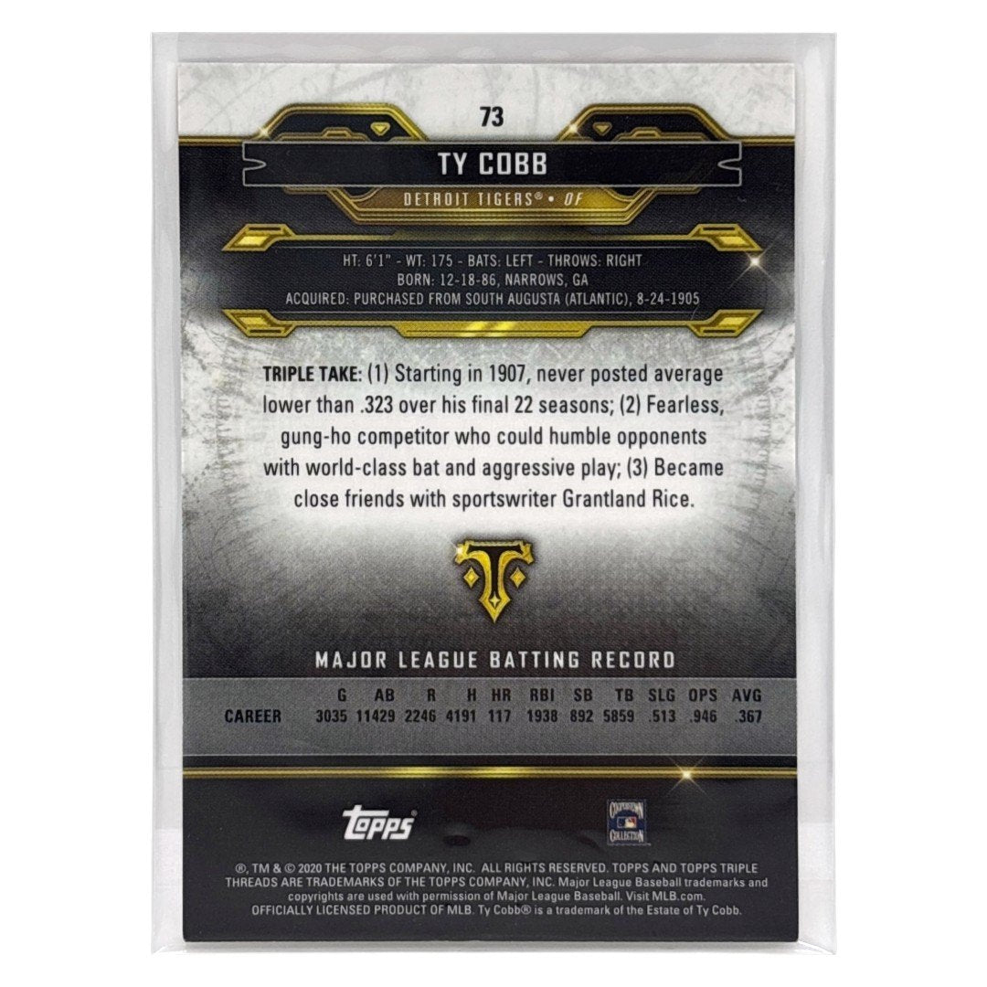 TOPPS MLBカード TRIPLE THREADS TY COBB DETROIT TIGERS /199 #73 中古 IT1