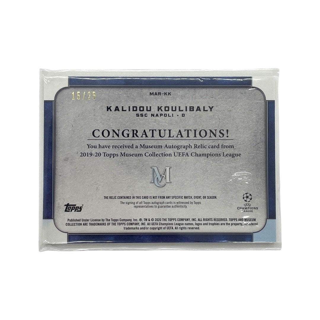 TOPPS サッカーカード MUSEUM COLLECTION KALIDOU KOULIBALY NAPOLI 15/25 #MAR-KK 中古 IT1