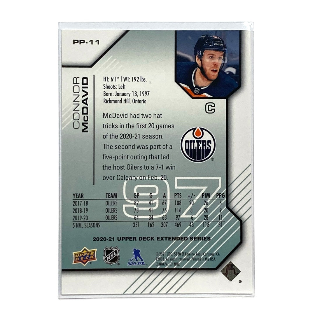 UPPER DECK NHLカード EXTENDED SERIES CONNOR McDAVID OILERS 0948/1000 #PP-11 中古 IT2