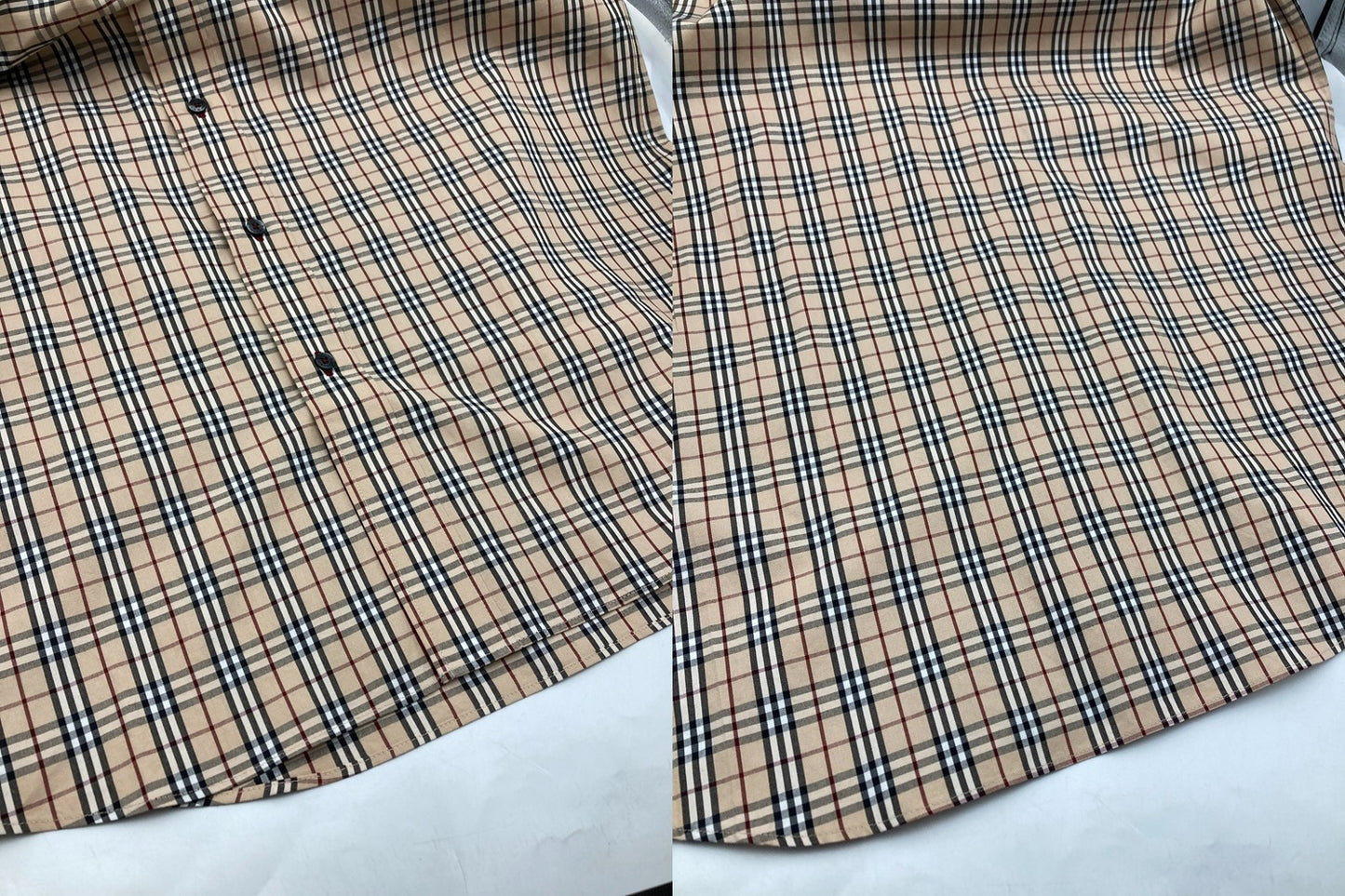 BURBERRY BLACK LABEL バーバリー ブラックレーベル ノバチェック 長袖シャツ サイズ3 メンズ BMW90-902 中古 D4