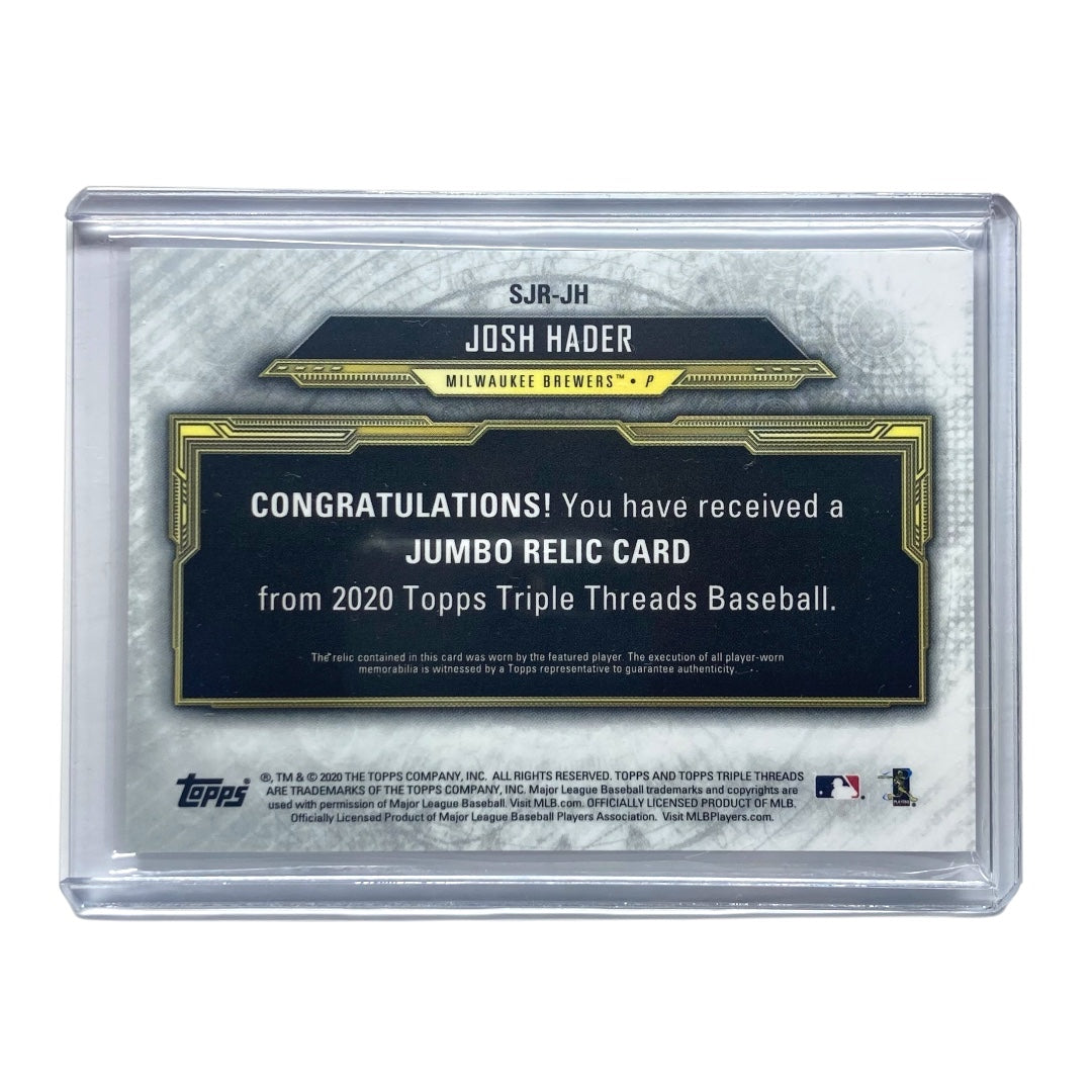 TOPPS MLBカード TRIPLE THREADS JOSH HADER BREWERS 6/9 #SJR-JH 中古 IT2