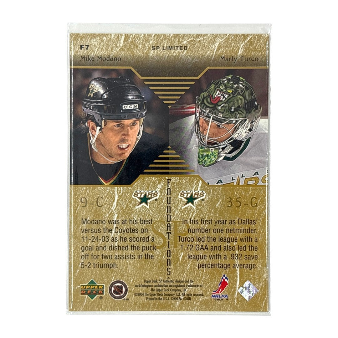 UPPER DECK NHLカード SP AUTHENTIC MIKE MODANO MARTY TURCO STARS 43/99 #F7 中古 IT1