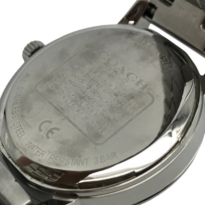 COACH コーチ 腕時計 レディース クォーツ アナログ SS ステンレススチール ラウンド 馬車 シンプル 113.7.14.1528 中古 T1