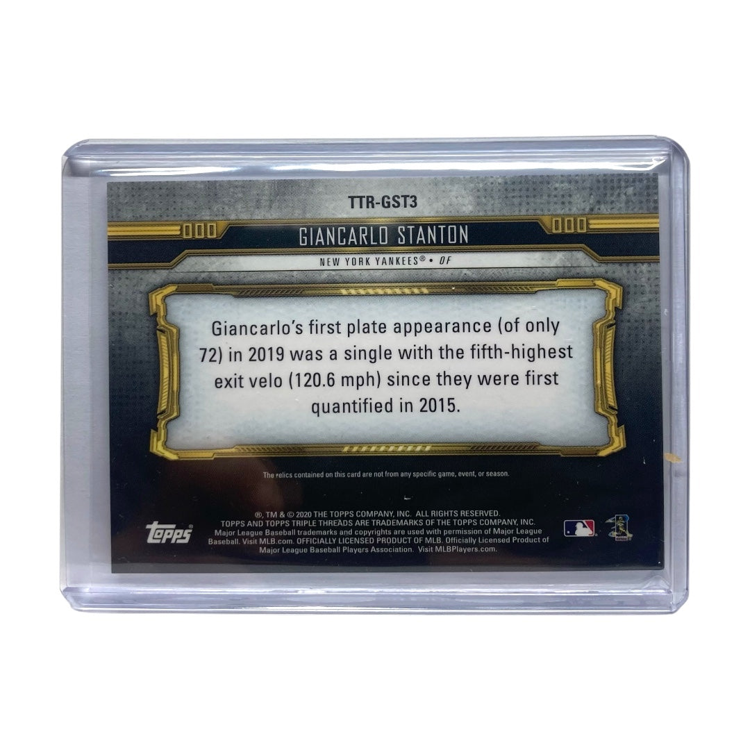 TOPPS MLBカード TRIPLE THREADS GIANCARLO STANTON YANKEES 06/27 #TTR-GST3 中古 IT2