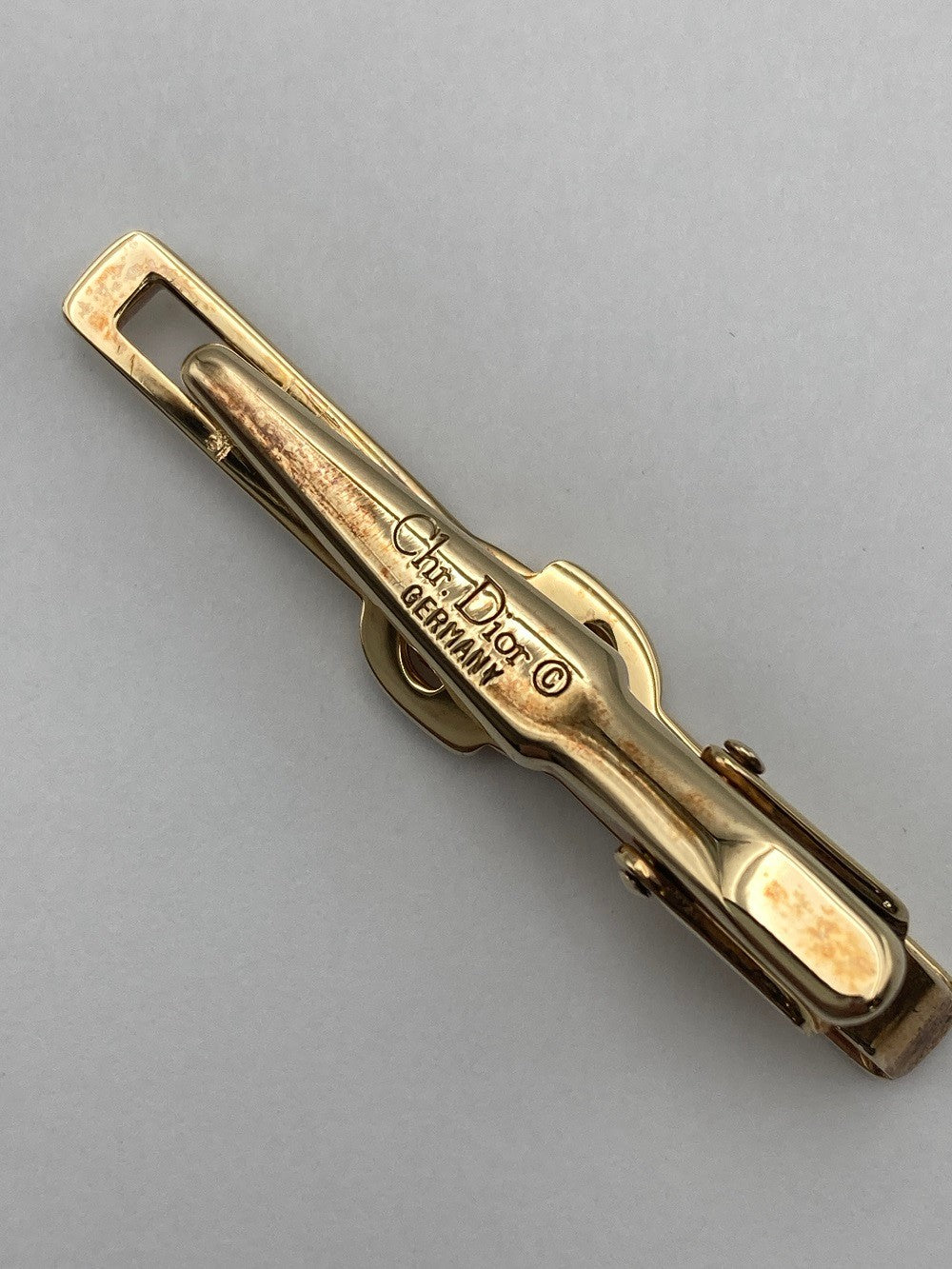 Christian Dior MONSIEUR クリスチャンディオール ロゴ ラインストーン ネクタイピン 中古 D4