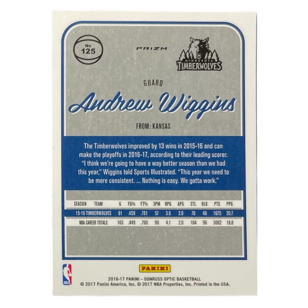 PANINI NBAカード DONRUSS OPTIC PRIZM ANDREW WIGGINS MINNESOTA TIMBERWOLVES #125 中古 IT2