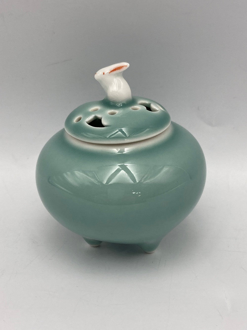 有田焼 深川青磁 1号香炉 3781-340 中古 D4