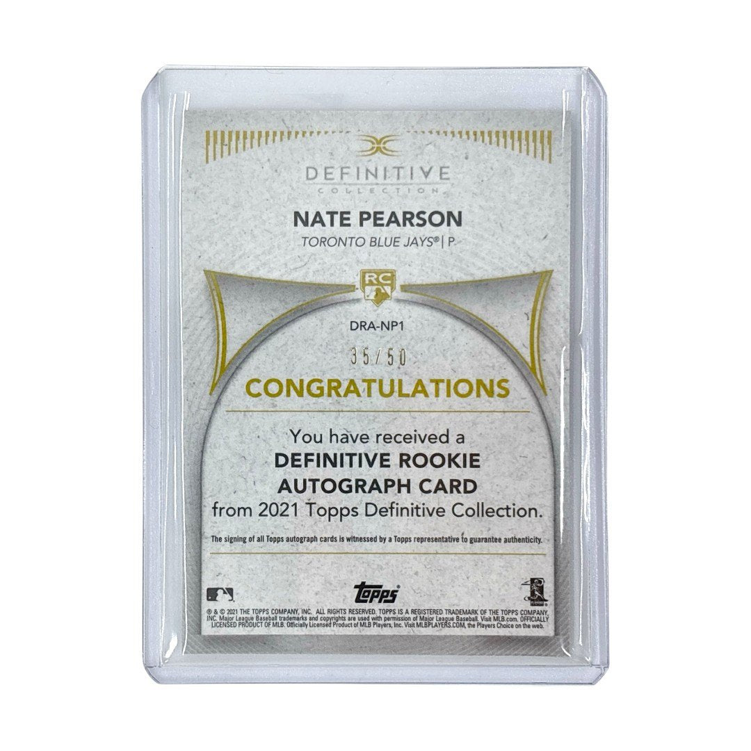 TOPPS MLBカード DEFINITIVE COLLECTION NATE PEARSON TORONTO BLUE JAYS 35/50 #DRA-NP1 中古 IT1