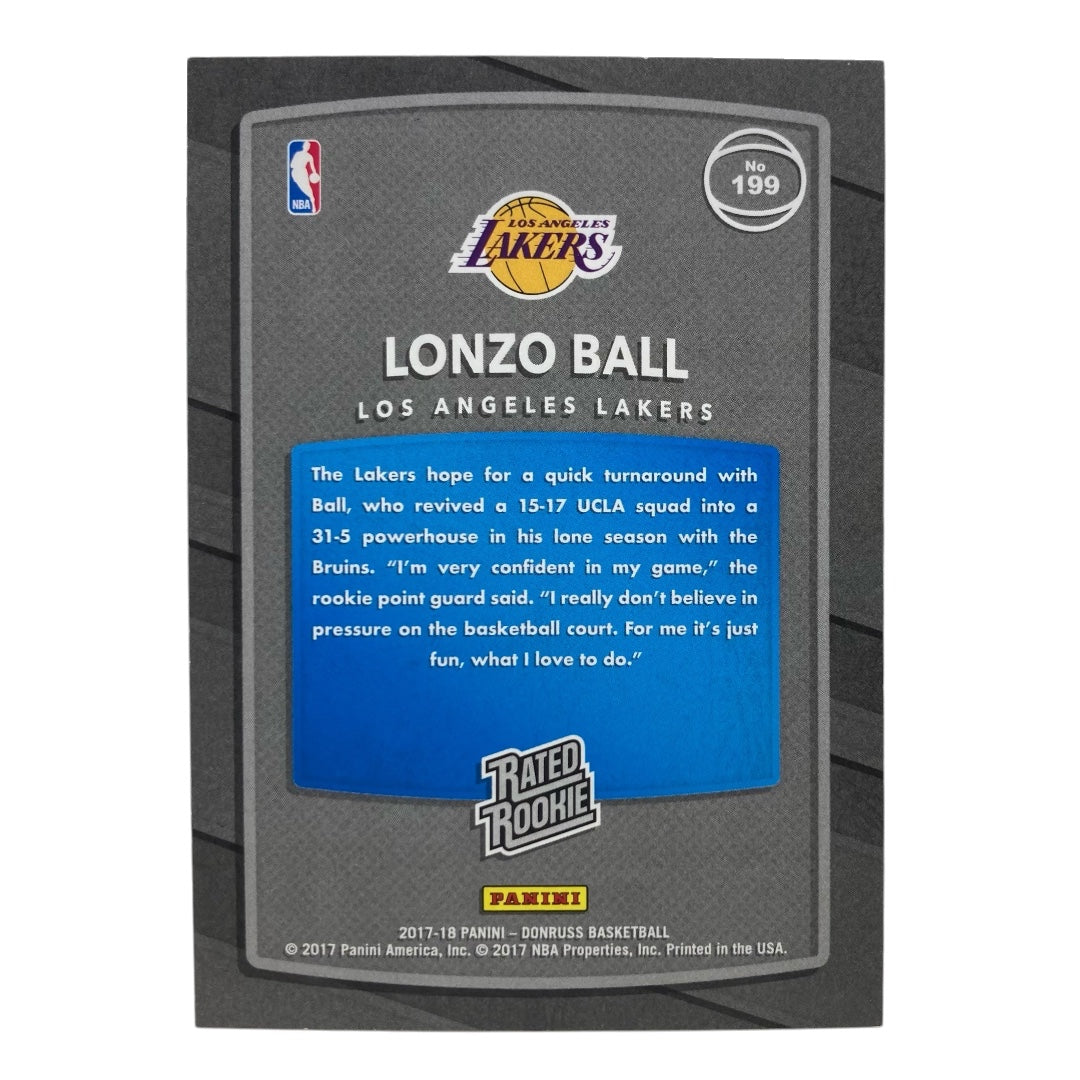 PANINI NBAカード DONRUSS PRESS PROOF LONZO BALL LAKERS 091/299 #199 中古 IT2