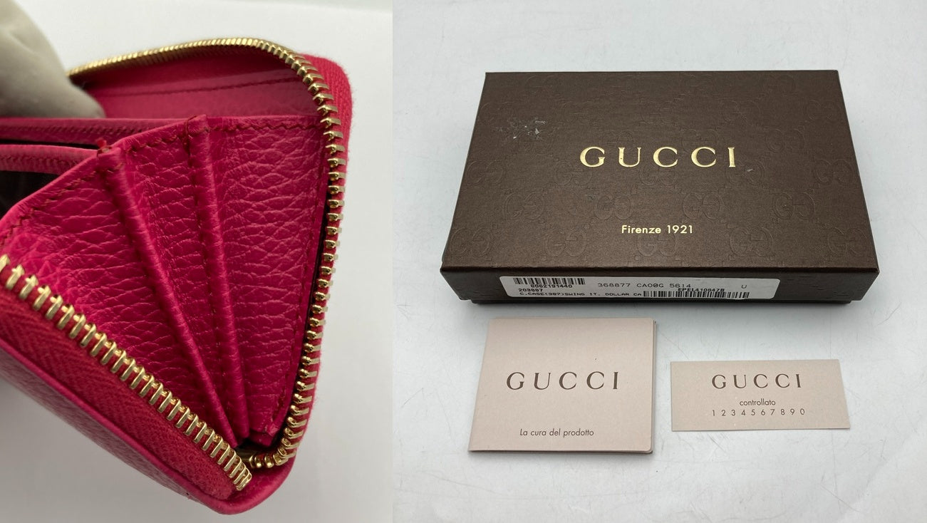 GUCCI グッチ SWING ZIP CARDCASE スウィング ジップ カードケース / コインケース 368877 中古 D4