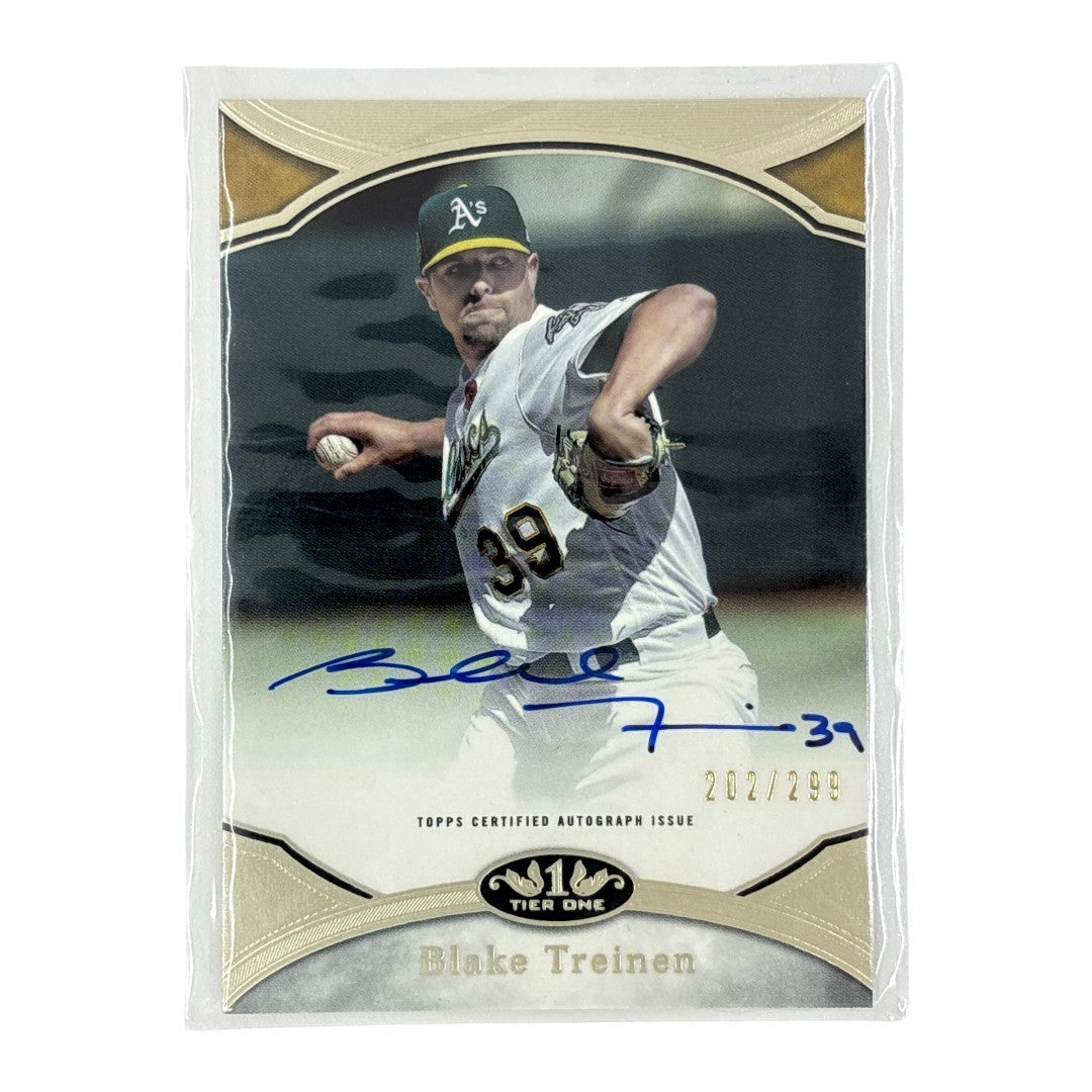 TOPPS MLBカード TIER ONE BLAKE TREINEN OAKLAND ATHLETICS 202/299 #PPA-BTR 中古 IT1