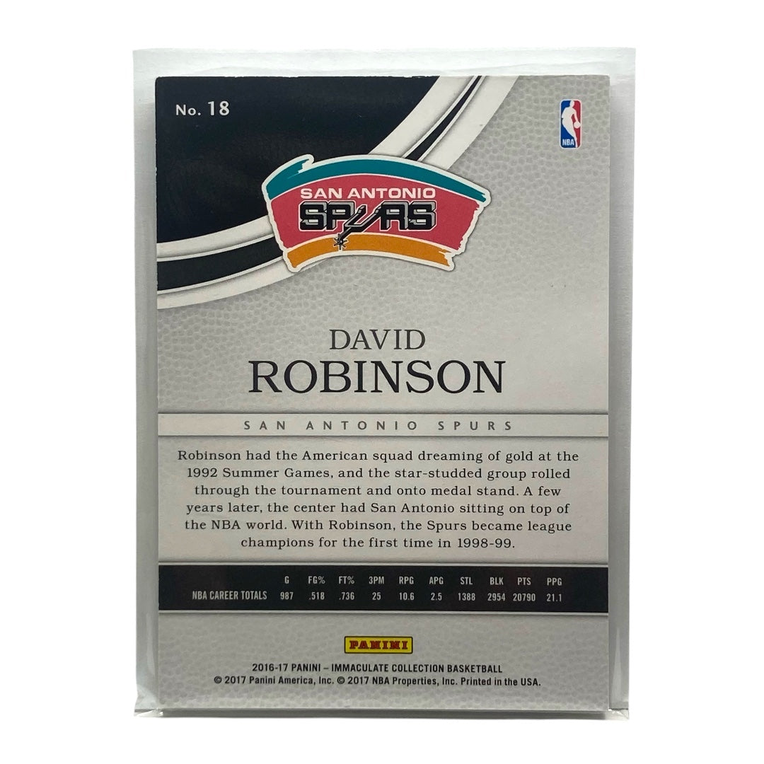 PANINI NBAカード IMMACULATE DAVID ROBINSON SPURS 25/99 #18 中古 IT2