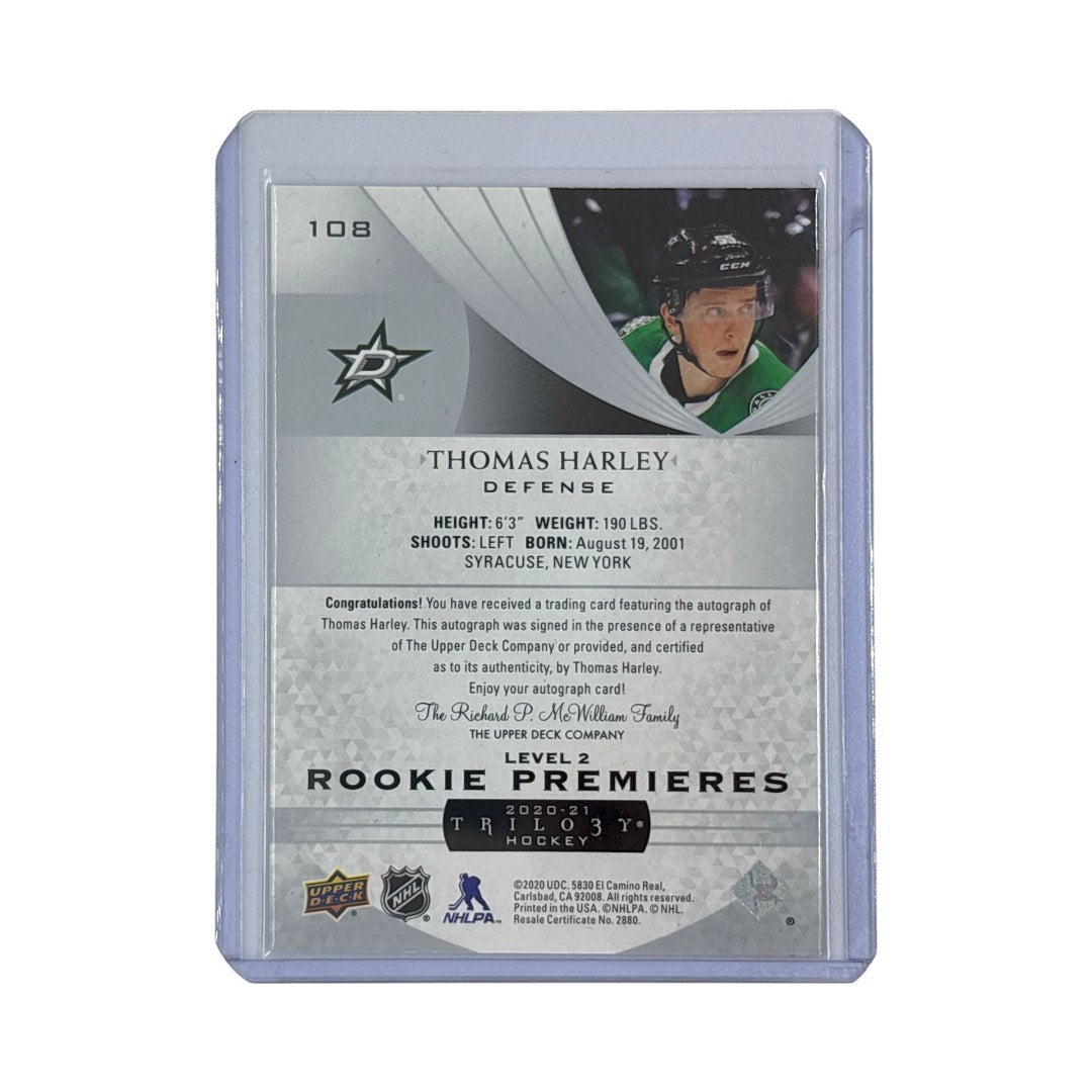 UPPER DECK NHLカード TRILOGY THOMAS HARLEY STARS 042/199 #108 中古 IT1