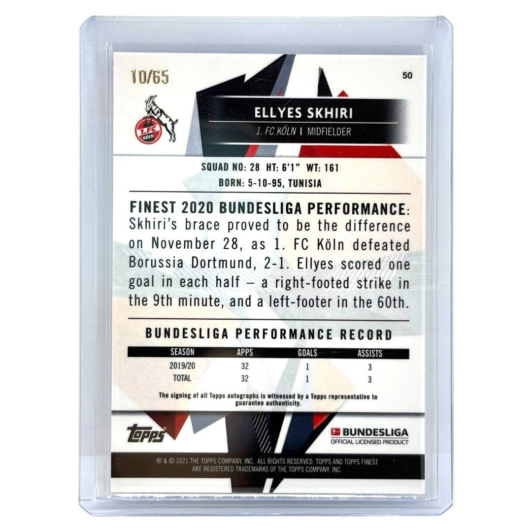 TOPPS サッカーカード FINEST ELLYES SKHIRI KOLN /65 #50 中古 IT1