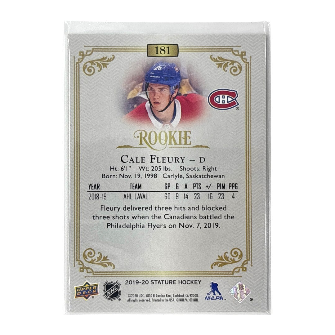 UPPER DECK NHLカード STATURE CALE FLEURY CANADIENS 46/75 #181 中古 IT1