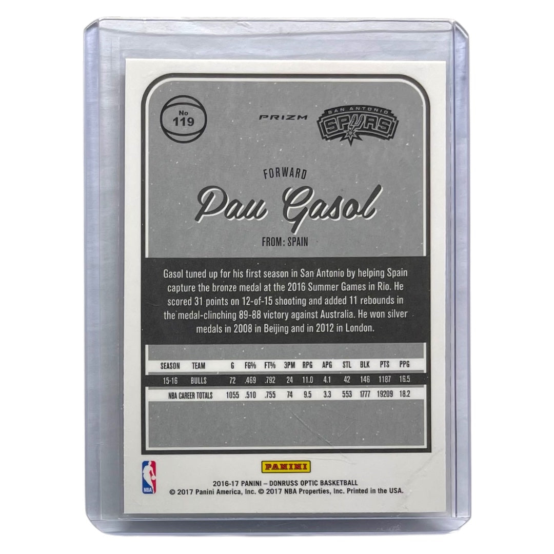 PANINI NBAカード DONRUSS OPTIC PRIZM PAU GASOL SAN ANTONIO SPURS #119 中古 IT2