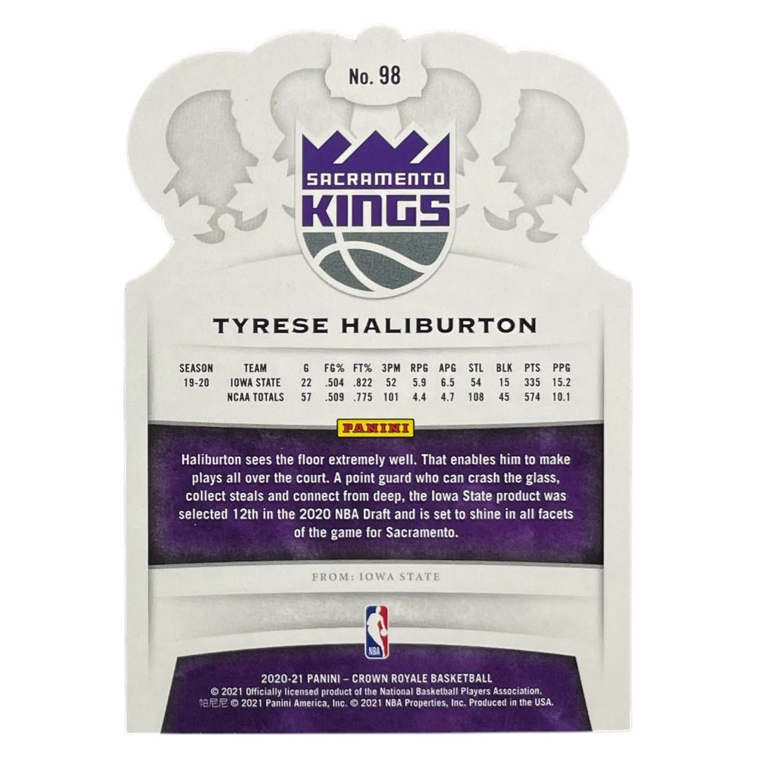 PANINI NBAカード CROWN ROYALE DIE CUT TYRESE HALIBURTON KINGS #98 中古 IT2