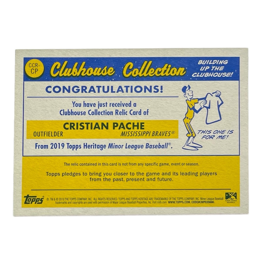 TOPPS MLBカード HERITAGE CRISTIAN PACHE MISSISSIPPI BRAVES #CCR-CP 中古 IT2