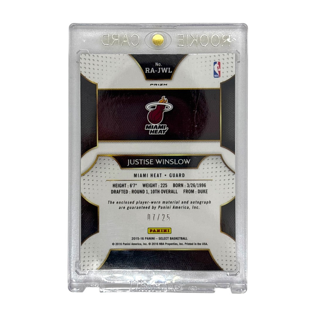 PANINI NBAカード SELECT PRIZM TIE DYE JUSTISE WINSLOW HEAT 07/25 #RA-JWL 中古 IT1
