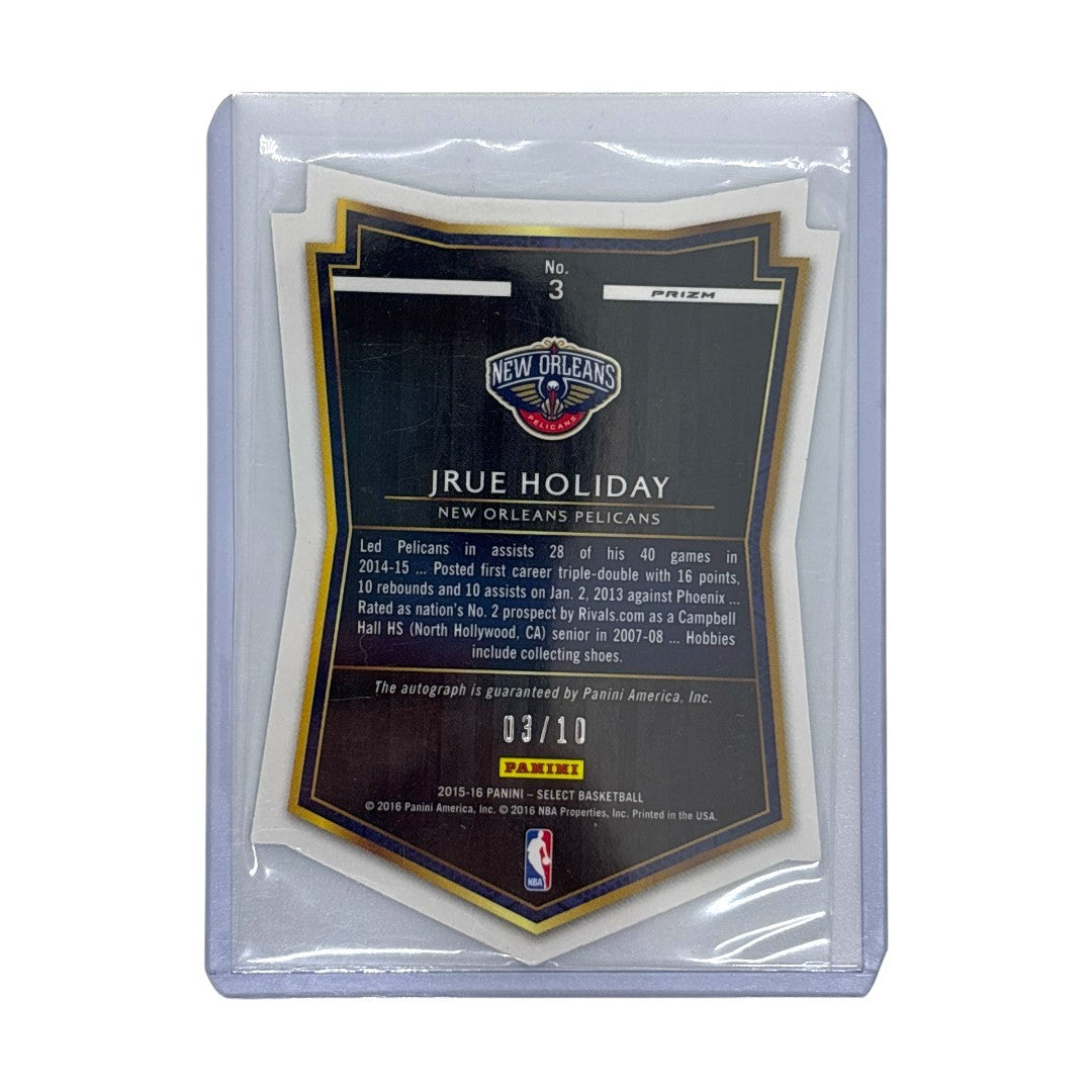 PANINI NBAカード SELECT DIE-CUT PRIZM JRUE HOLIDAY NEW ORLEANS PELICANS 03/10 #3 中古 IT1