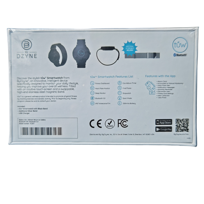 【未使用品】 ByDzyne tracking ur wellness スマートウォッチ 10,001 中古 H4