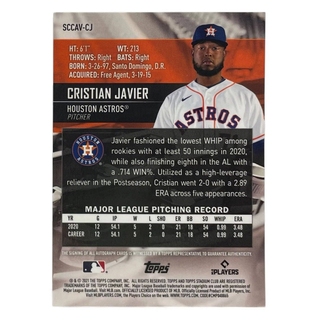 TOPPS MLBカード STADIUM CLUB CRISTIAN JAVIER HOUSTON ASTROS #SCCAV-CJ 中古 IT2