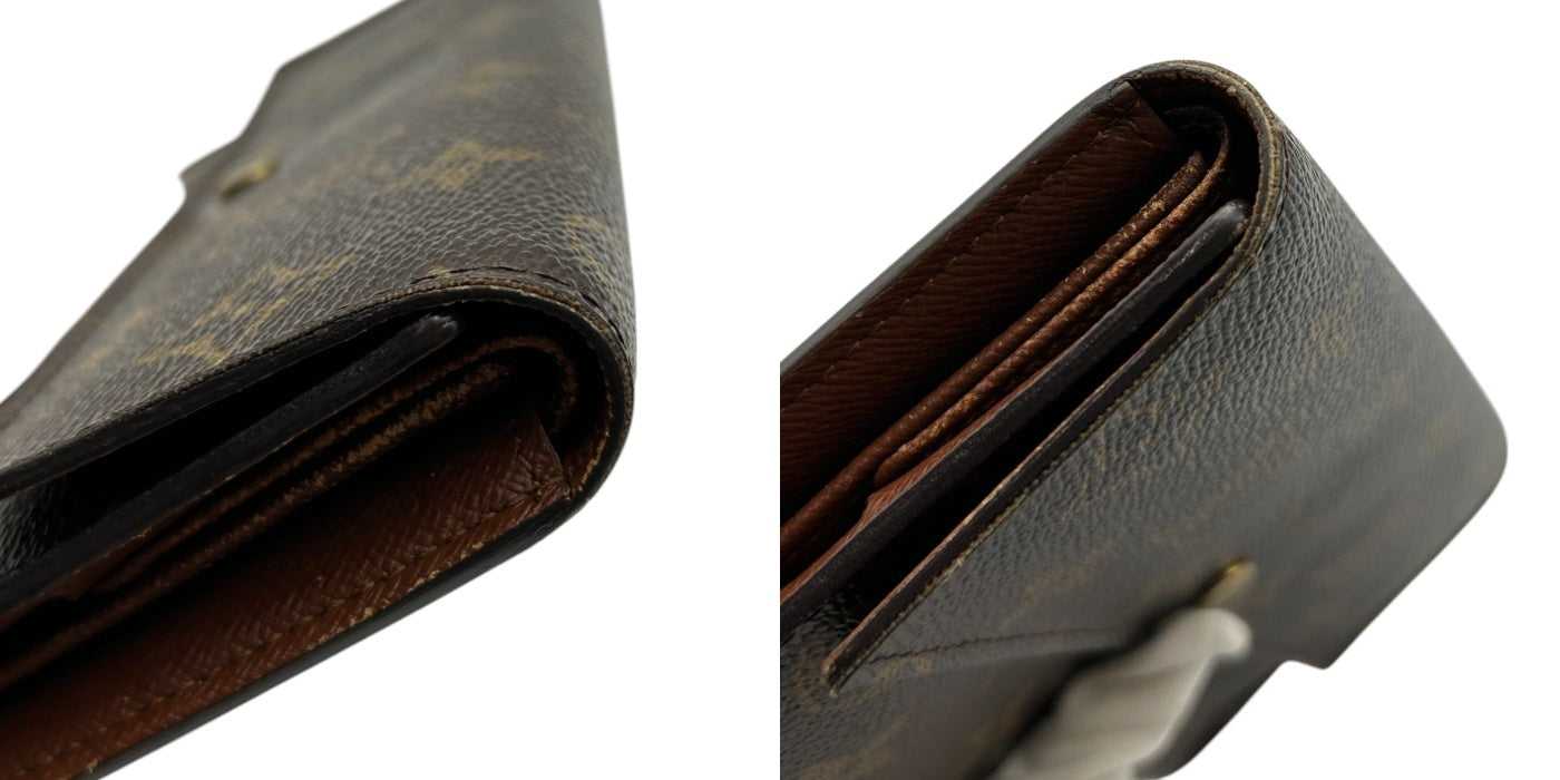 LOUIS VUITTON ルイヴィトン モノグラム ポルトトレゾール・インターナショナル 長財布 M61215 財布 ブランド メンズ レディース ブラウン 中古 W4