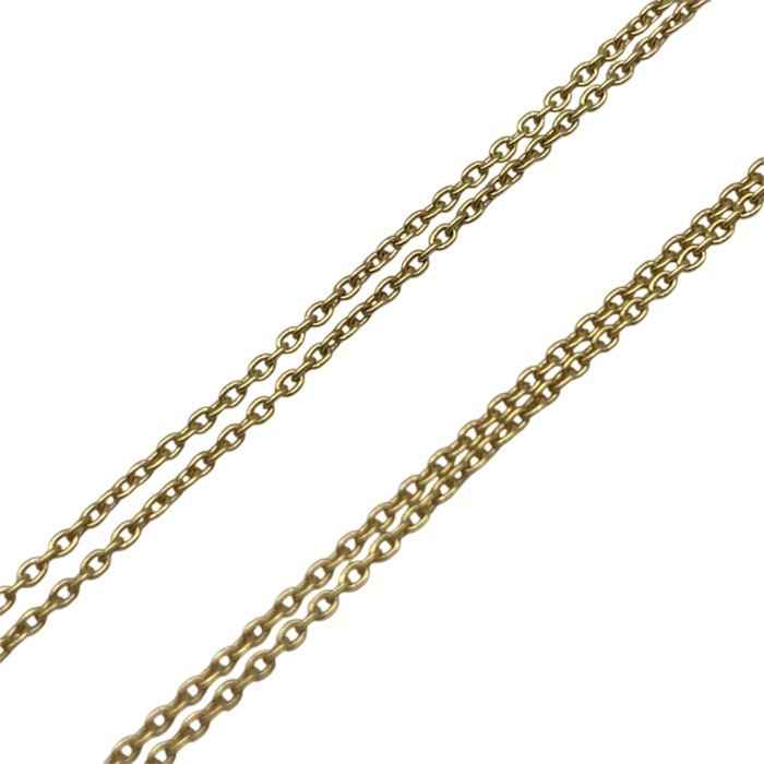 俄 NIWAKA K18/ダイヤモンド0.05ct ネックレス レディース ラウンド リング 750 イエローゴールド 45cm 中古 T1