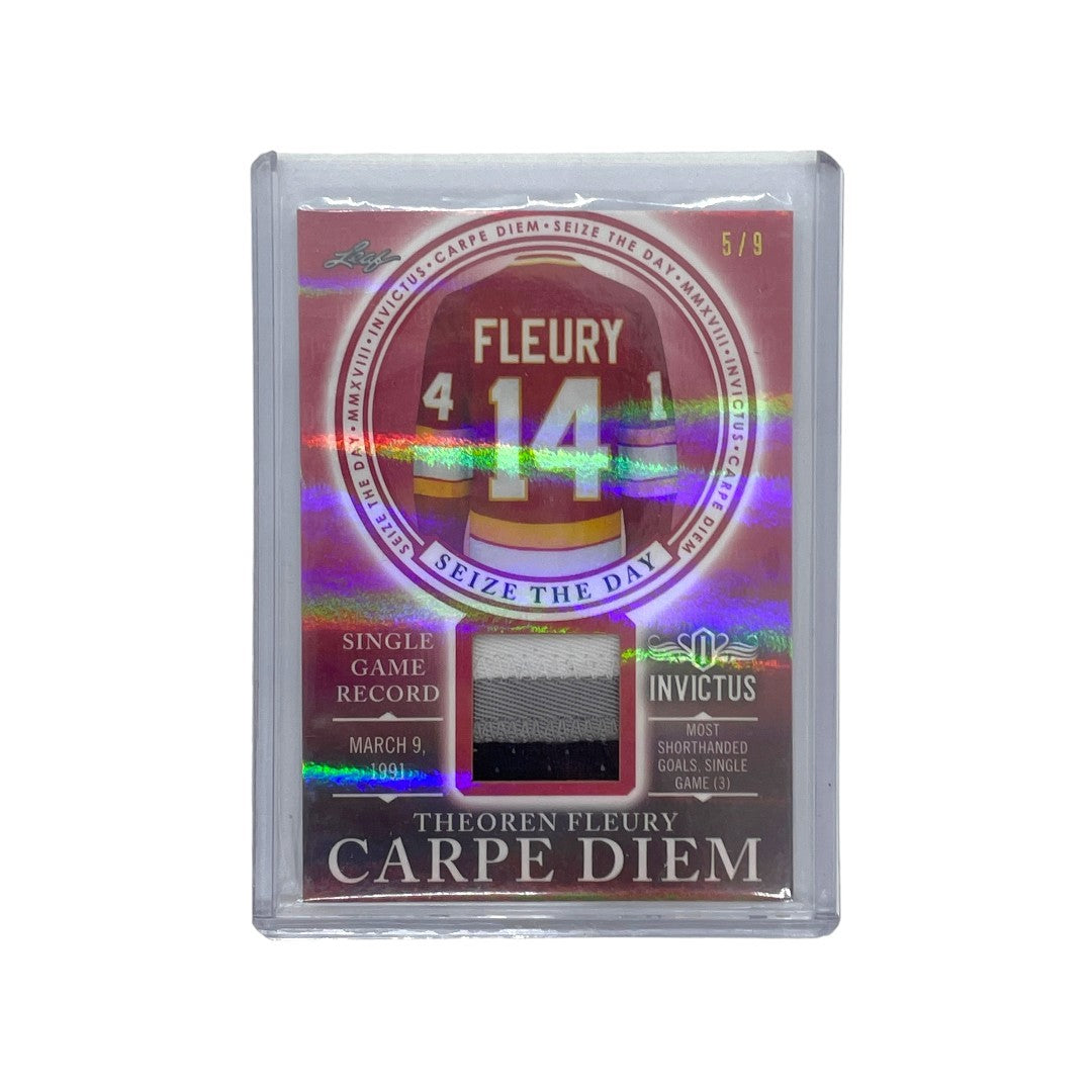 Leaf NHLカード INVICTUS CARPE DIEM THEOREN FLEURY 5/9 #CD-21 中古 IT1