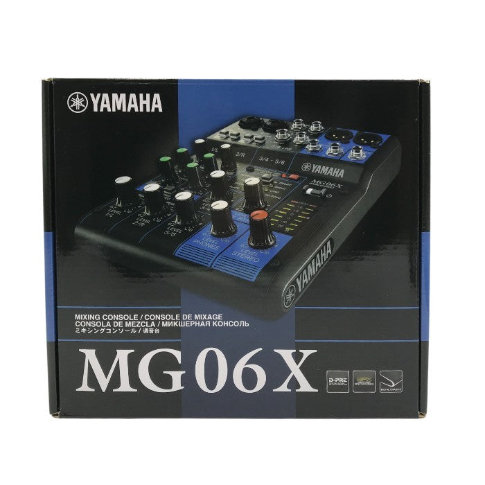 YAMAHA ヤマハ 6チャンネルミキシングコンソール ブラック アナログ ミキサー デジタルエフェクト搭載 ライブ レコーディング MG06X 中古 T1