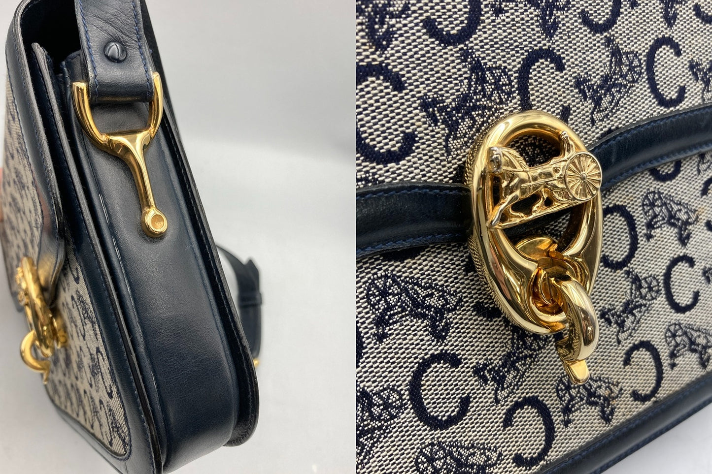 CELINE セリーヌ Cサルキー 肩掛け ショルダーバッグ レディース 中古 D4